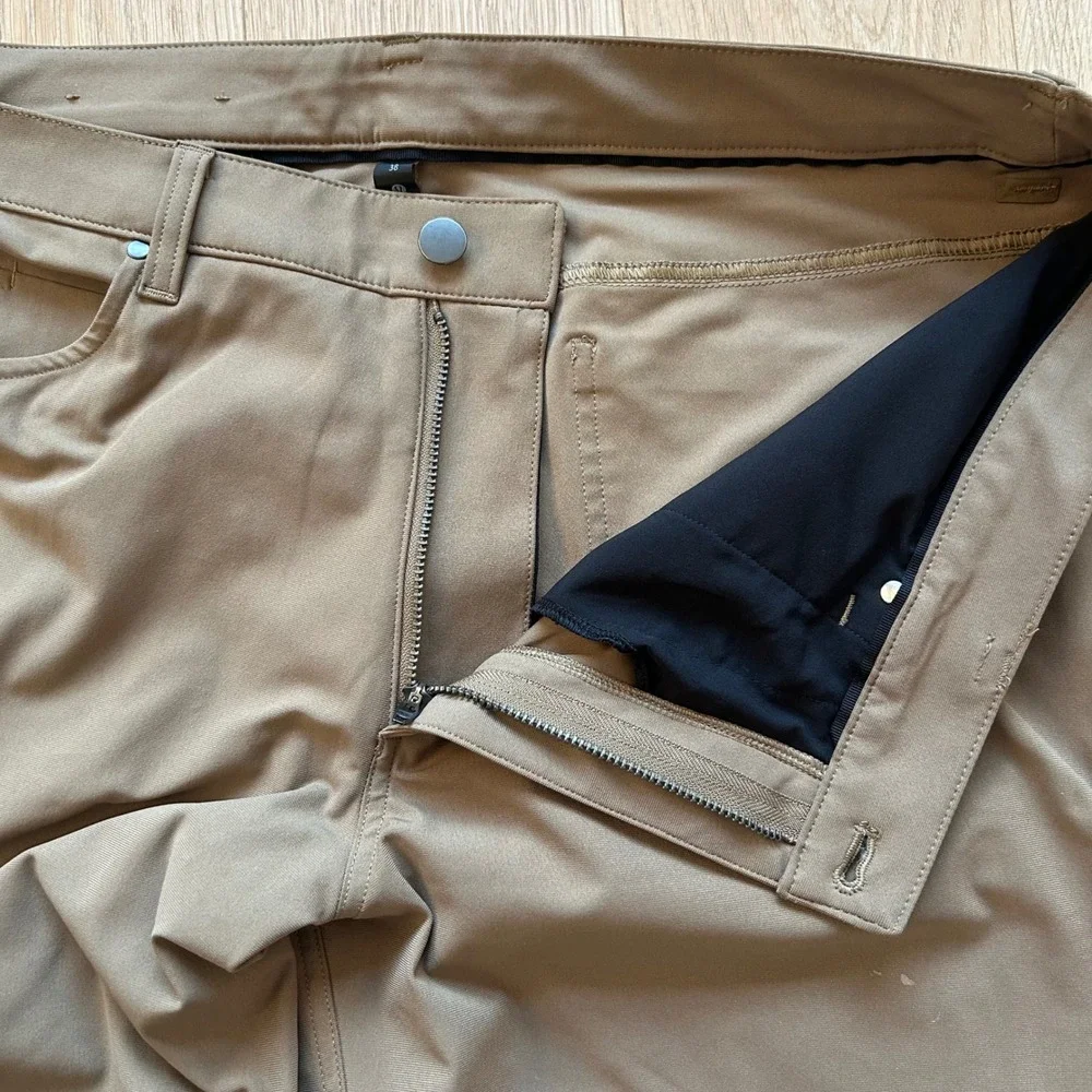 Lululemon ABC Commission Pants 38 Khaki Brown Technical Chino Casual Gorpcore